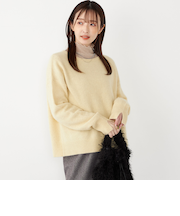 SHIPS Colors:フォックス アンゴラ ボートネック ニット◇