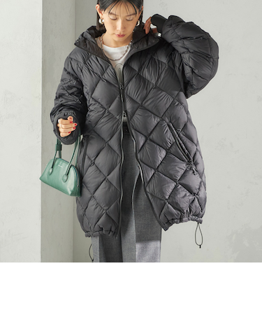 《予約》【SHIPS別注】Wai+ × TAION:〈手洗い可能〉ミディ ダウン コート