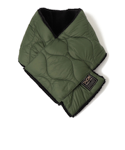 TAION:〈手洗い可能〉ミリタリー キルティング リバーシブル ダウンマフラー