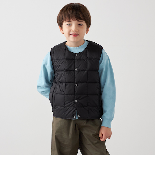 TAION:〈手洗い可能〉クルーネック インナー ダウン ベスト <KIDS>