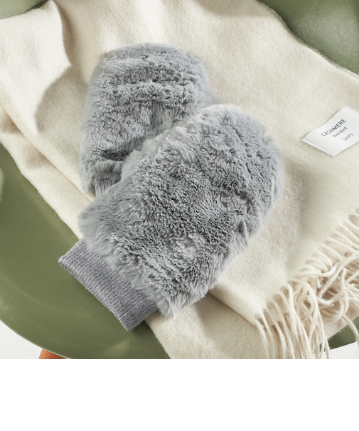 《予約》 フェイク ファー ミトン