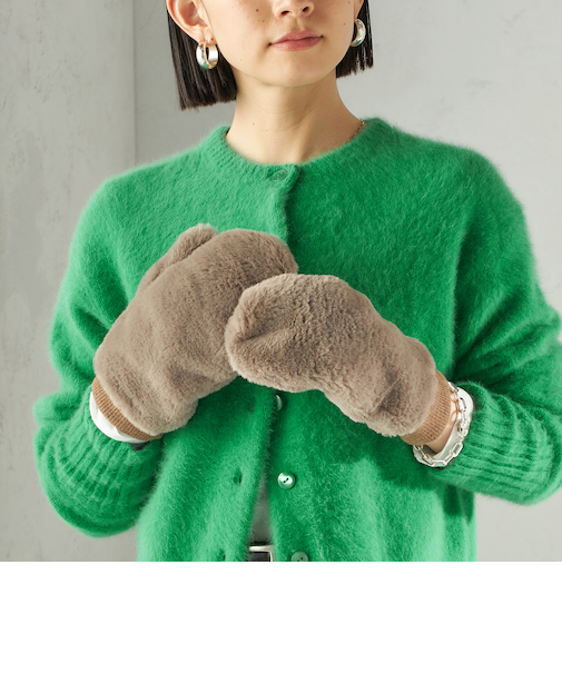 《予約》 フェイク ファー ミトン