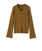 SHIPS Colors:〈手洗い可能〉リブ スキッパー ニット