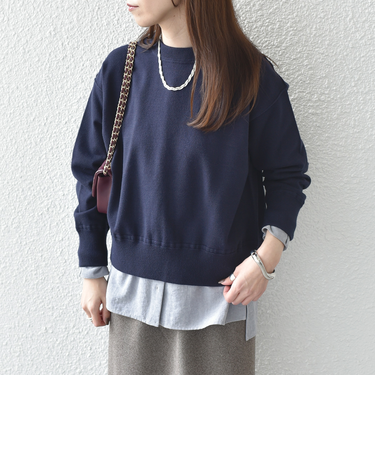 《一部追加予約》SHIPS Colors:〈手洗い可能〉スウェットライク バックジップ ニット◆