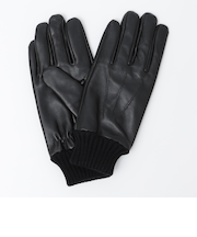 SHIPS:〈タッチパネル対応〉レザー リブ グローブ