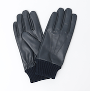 SHIPS:〈タッチパネル対応〉レザー リブ グローブ