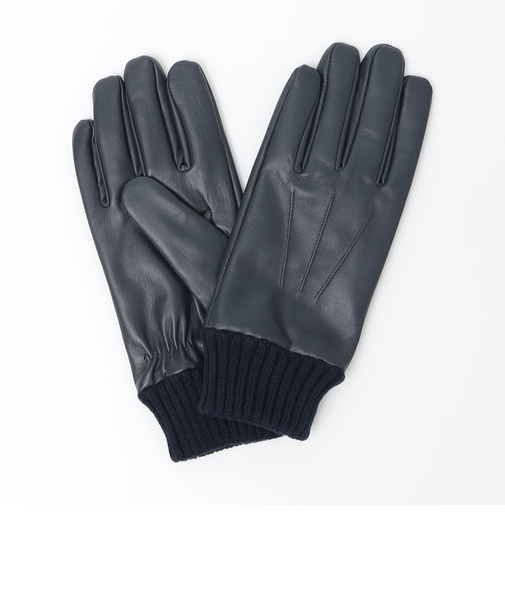 SHIPS:〈タッチパネル対応〉レザー リブ グローブ