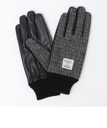 SHIPS:〈タッチパネル対応〉HARRIS TWEED レザー コンビ グローブ