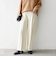 《予約》SHIPS any:〈手洗い可能〉ジャカード タック セミワイド パンツ［NAVY BLUE］
