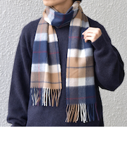 SHIPS any: ウール/カシミヤ チェック マフラー