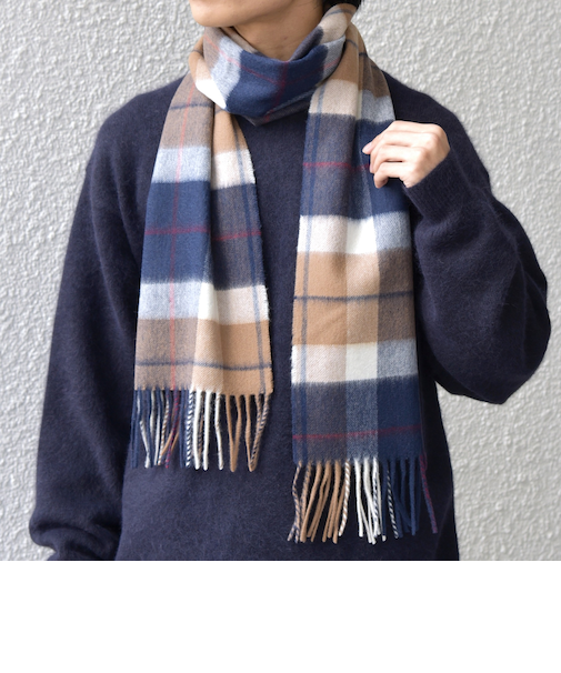 SHIPS any: ウール/カシミヤ チェック マフラー
