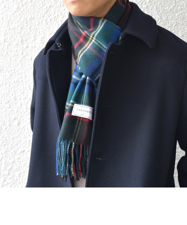 SHIPS any: カシミヤ チェック マフラー