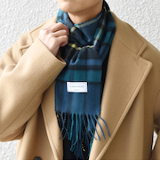 SHIPS any: カシミヤ チェック マフラー