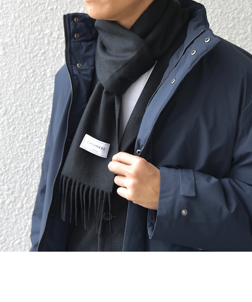 SHIPS any: カシミヤ ソリッド マフラー 25AW