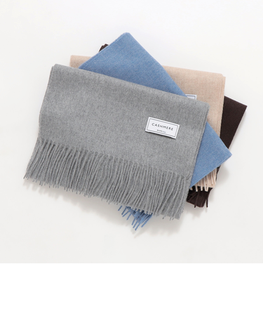 SHIPS any: カシミヤ ソリッド マフラー 25AW