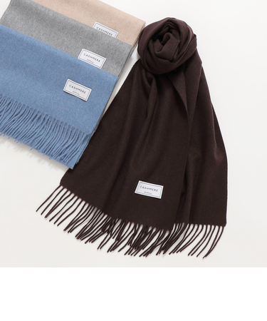 SHIPS any: カシミヤ ソリッド マフラー 25AW