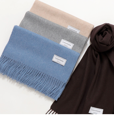 SHIPS any: カシミヤ ソリッド マフラー 25AW