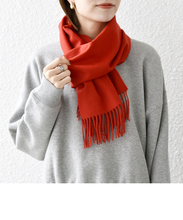 SHIPS any: カシミヤ ソリッド マフラー 25AW