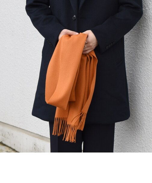 カシミヤ ソリッド マフラー 26AW◆
