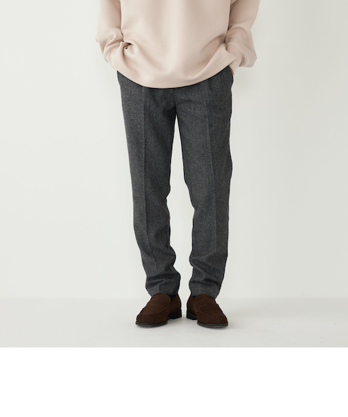 《予約》SHIPS Colors:T/W ツイード イージー スラックス(セットアップ対応可能)◆