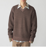 SHIPS: ウール ガーメントダイ Vネック ニット