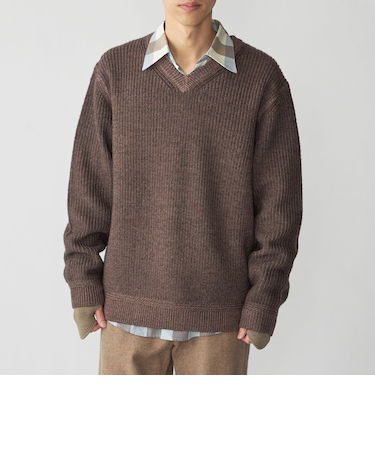 SHIPS: ウール ガーメントダイ Vネック ニット