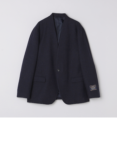 SHIPS Colors:T/W ツイード ノーカラー ジャケット(セットアップ対応可能)◇