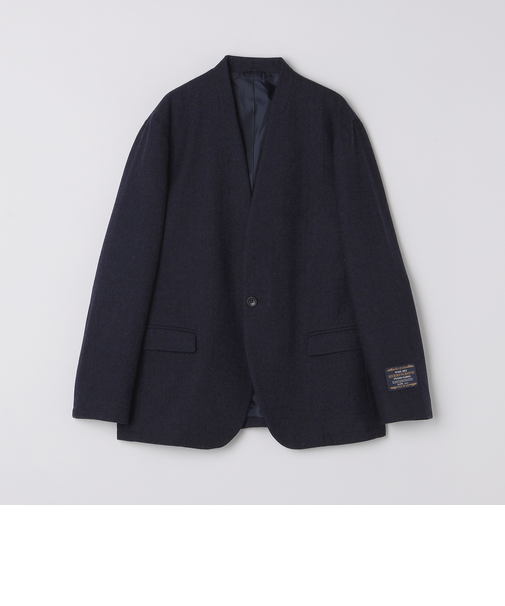 SHIPS Colors:T/W ツイード ノーカラー ジャケット(セットアップ対応可能)◇