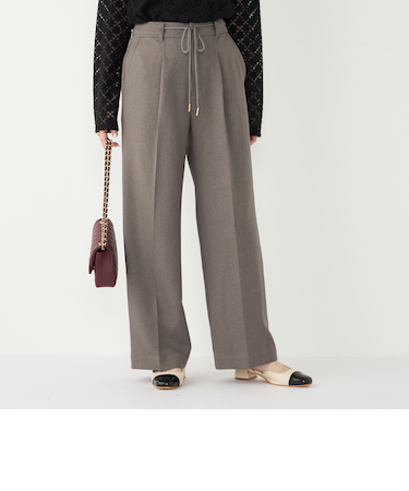 《予約》SHIPS Colors:〈手洗い可能〉ウールライク イージー ワイドパンツ 2◆