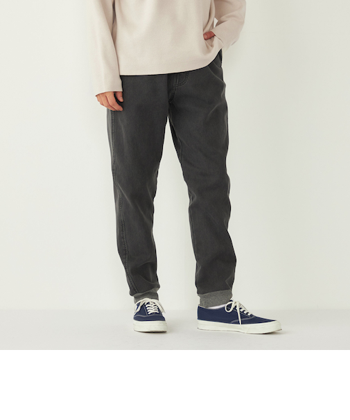 SHIPS Colors:〈手洗い可能〉バック フリース 裏起毛 ストレッチ リブ パンツ2