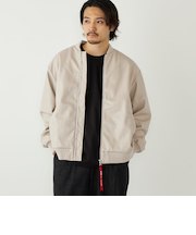 SHIPS Colors:合成皮革 ボア ボマー ジャケット