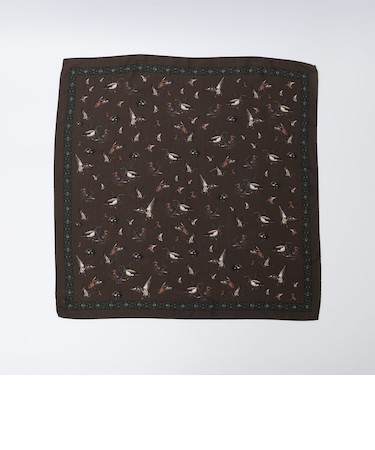 Vincenzo Miozza: バード プリント スカーフ