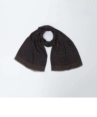 Puccini: ウール プリンテッド ペイズリー ストール