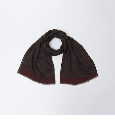 Puccini: ウール プリンテッド ペイズリー ストール