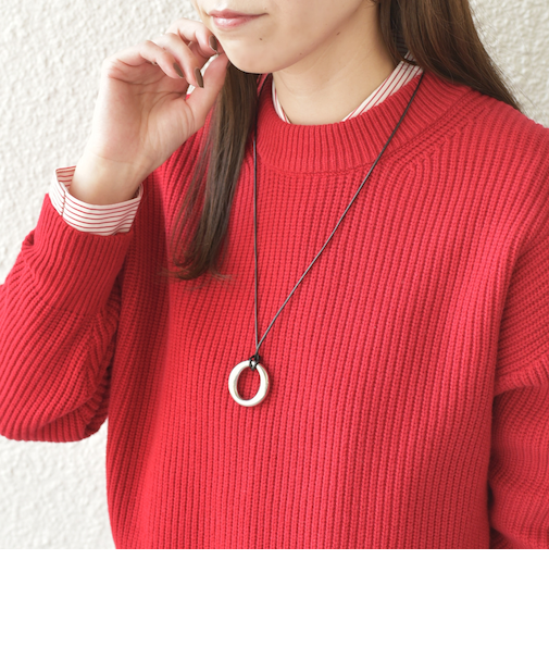 SHIPS Colors:サージカルステンレス モチーフ コード ネックレス