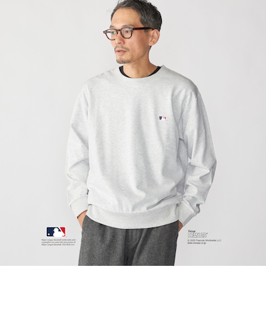 【WEB限定】SHIPS: VINTAGE PEANUTS×MLB プリント クルーネック スウェット