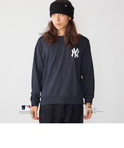 【WEB限定】SHIPS: VINTAGE PEANUTS×MLB プリント クルーネック スウェット