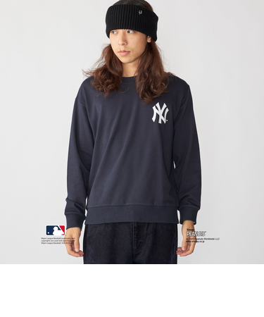 【WEB限定】SHIPS: VINTAGE PEANUTS×MLB プリント クルーネック スウェット