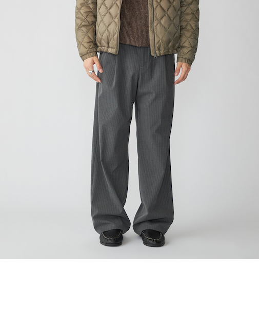 City Ambient Products: チェック＆ストライプ 2タック ワイド スラックス