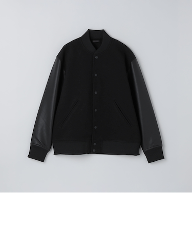 SHIPS Colors:ウール ミックス スタジアム ブルゾン ブラック