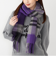 SHIPS Colors:〈手洗い可能〉ウール チェック ストール