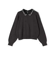 《予約》SHIPS Colors:〈手洗い可能〉ビジュー カラー ニット◆