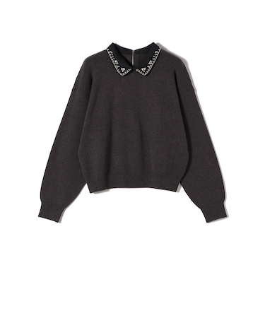 《予約》SHIPS Colors:〈手洗い可能〉ビジュー カラー ニット◆