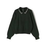 《予約》SHIPS Colors:〈手洗い可能〉ビジュー カラー ニット◆