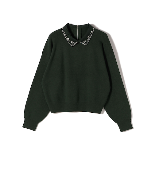 《予約》SHIPS Colors:〈手洗い可能〉ビジュー カラー ニット◆