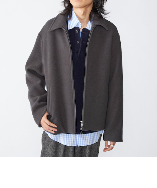 SHIPS: スーパー160'S メリノウール メルトン バーシティジャケット