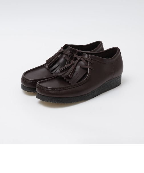 CLARKS: WALLABEE PURPLE GRAPE LEATHER