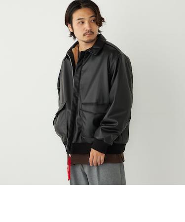 《予約》SHIPS Colors:ボア A-2 フライト ジャケット◆