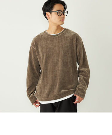 SHIPS Colors:モール フェイクレイヤード ロンT