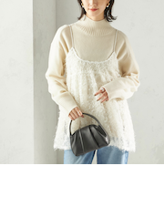 《予約》〈手洗い可能〉前後 2WAY レース キャミソール